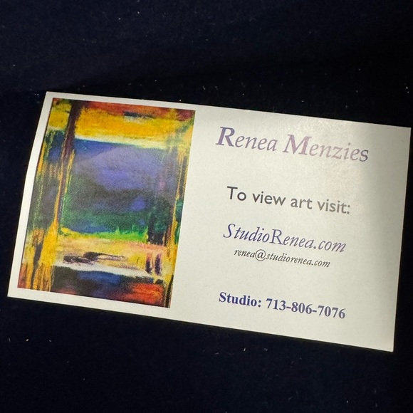 Renea Menzies Beautiful 3-D Oil Sculpted Flower Painting Black Jewelry Box - Picture 8 of 9